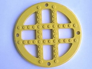 LEGO part Fabuland Plate, Round 13 2/3 Stud Diameter - (Ferris Wheel Side, Merry-Go-Round Type 2 Base) (4750)