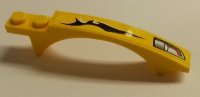 LEGO part Slope, Curved 8 x 1 x 1 2/3 with Arch and 2 Recessed Studs with Tribal and Headlight Pattern Model Left Side (Sticker) - Set 8183 50967pb005L