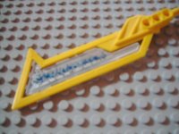 LEGO onderdeel Technic, Figure Accessory Blade with Trans-Clear Center with Blue Electricity Pattern (Sticker) - Set 8103 57912c01pb01