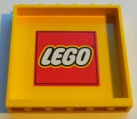 LEGO part Panel 1 x 6 x 5 with LEGO Logo with Red Border Pattern on Inside (Sticker) - Set 7939 59349pb017
