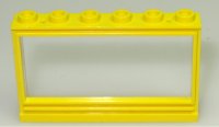 LEGO onderdeel Window 1 x 6 x 3 Panorama with Glass 604c01