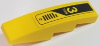 LEGO part Slope, Curved 4 x 1 with '3 TON' and Metal Vents Pattern Model Left Side (Sticker) - Set 60122 61678pb113L