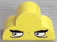LEGO part Slope, Curved 4 x 2 x 2 Triple with Eyes Monster Pattern 6216pb02