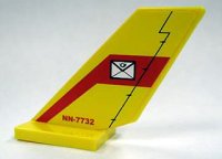 LEGO part Tail Shuttle with Mail Envelope and 'NN-7732' Pattern on Both Sides (Stickers) - Set 7732 6239pb017