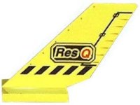 LEGO part Tail Shuttle with Res-Q and Black Lines Pattern 6239px3