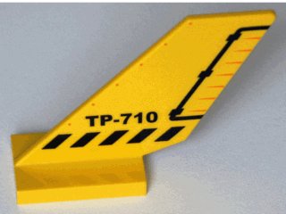 LEGO part Tail Shuttle with 'TP-710' Pattern (6239px4)