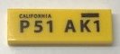 LEGO part Tile 1 x 3 with 'CALIFORNIA P51 AK1' Pattern (Sticker) - Set 10252 63864pb063