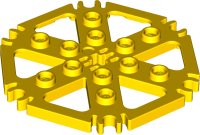 LEGO part Technic, Plate Rotor 6 Blade with Clip Ends Connected (Water Wheel) - Hollow Studs 64566
