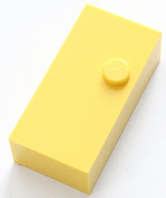 LEGO part Brick, Braille 2 x 4 with 1 Stud (dots-5 ⠐) (65559)