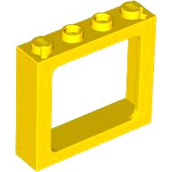 LEGO part Window 1 x 4 x 3 Train - 2 Hollow Studs and 2 Solid Studs (6556)