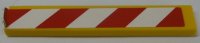 LEGO part Tile 1 x 6 with Red and White Danger Stripes Pattern Model Left Side (Sticker) - Set 42009 6636pb230L