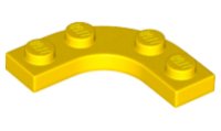 LEGO part Plate, Round Corner 3 x 3 with 2 x 2 Curved Cutout 68568