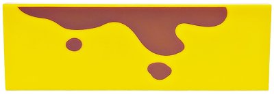 LEGO part Tile 2 x 6 with Reddish Brown Splotches Pattern (69729pb132)