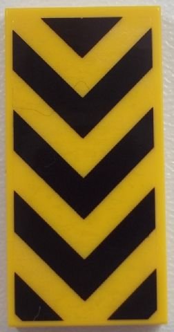 LEGO part Tile 2 x 4 with Black Chevron Pattern (Sticker) - Set 60052 (87079pb0178)