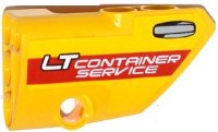LEGO onderdeel Technic, Panel Fairing # 2 Small Smooth Short, Side B with 'LT CONTAINER SERVICE' and Door Handle Pattern (Sticker) - Set 42024 87086pb017