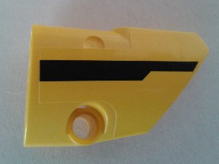 LEGO part Technic, Panel Fairing # 2 Small Smooth Short, Side B with Black Stripe Pattern (Sticker) - Set 8053 (87086pb033)