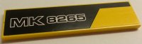 LEGO onderdeel Stickered Assembly 8 x 2 with Black Line and 'MK 8265' Pattern Model Right Side (Sticker) - Set 8265 - 2 Tile 1 x 8 BA131pb01R