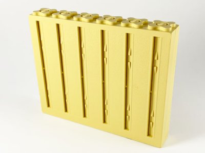 LEGO part Scala Wall, Vertical Grooved 12 x 2 x 8 (6860c01)