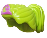 LEGO part Minifigur, Haare weiblich Pferdeschwanz und Pony mit dunkelrosa Wirbelmuster 13785pb01