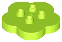 LEGO part Duplo, Steen Rond 4 x 4 Sommet Plat Festonné avec Tenons 2 x 2 15515
