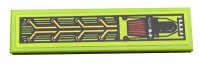 LEGO part Tile 1 x 4 with Engine on Lime Background Pattern (Sticker) - Set 42072 2431pb0598