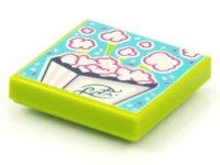 LEGO part Tile 2 x 2 with BeatBit Album Cover - Popcorn Pattern 3068pb1607