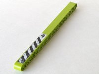 LEGO part Technic, Liftarm Thick 1 x 15 with Black and White Danger Stripes and Number 4 Pattern Model Left Side (Sticker) - Set 8959 32278pb007L