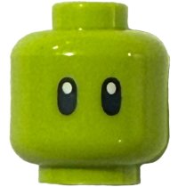 LEGO part Minifigure, Head Alien with 2 Black Oval Eyes Pattern (BAM) 3626pb3887