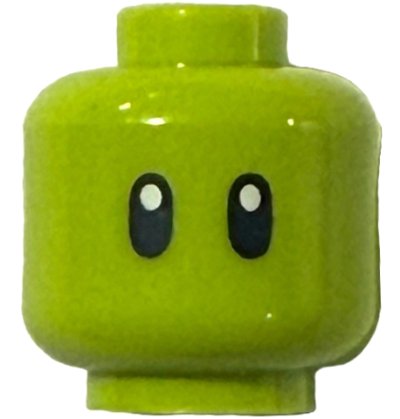 LEGO part Minifigure, Head Alien with 2 Black Oval Eyes Pattern (BAM) (3626pb3887)