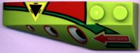 LEGO part Wedge 6 x 2 Left with 3 Ovals Pattern 41748pb005