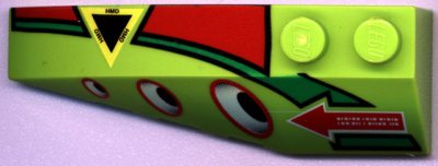 LEGO part Wedge 6 x 2 Left with 3 Ovals Pattern (41748pb005)