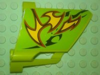 LEGO part Technic, Panel Fairing #22 Large Short, Small Hole, Side A with Yellow Flames Pattern (Sticker) - Set 8649 44352pb13