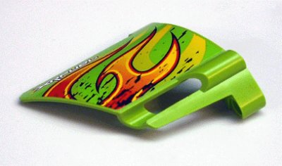 LEGO part Technic, Panel Fairing #23 Large Short, Small Hole, Side B with 'XRFUEL' and Flames Pattern (Sticker) - Set 8141 (44353pb07)