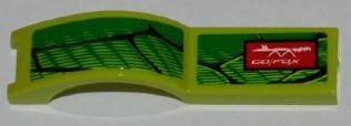 LEGO part Vehicle, Mudguard 1 x 4 1/2 with Scales and 'GO/FOX' Pattern Model Right Side (Stickers) - Set 8231 (50947pb019R)