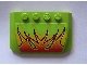 LEGO part Wedge 4 x 6 x 2/3 Triple Curved with Flames on Lime Background Pattern (Sticker) - Set 8141 (52031pb011)