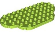 LEGO part Duplo, Plate 12 x 6, Rounded Corners with 2 2 x 2 Corner Cutouts (5897)