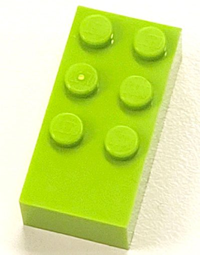 LEGO onderdeel Brick, Braille 2 x 4 with 6 Studs (dots-123456 ⠿) (60290)