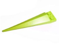 LEGO part Plate, Modified 1 x 2 with Angular Extension with Molded Flexible Lime Tip Pattern 61406pb02