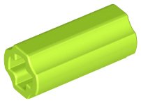 LEGO part Technic, Axle Connector 2L (Smooth with x Hole + Orientation) (6538c)