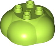 LEGO part Duplo, Plant Tree Top / Bush 4 x 4 with 4 Top Studs and Curved Sides (84194)