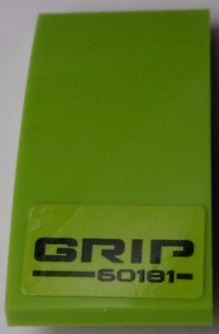 LEGO part Slope, Curved 4 x 2 with 'GRIP 60181' Pattern (Sticker) - Set 60181 93606pb081