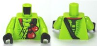 LEGO part Torso Ninjago Snake with Dark Green Belt and Red Vials Pattern / Lime Arms / Black Hands 973pb1047c01