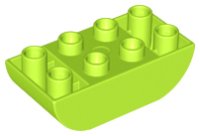 LEGO onderdeel Duplo, Brick 2 x 4 Slope Curved Inverted Double 98224