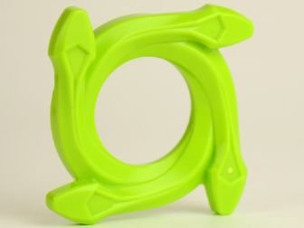 LEGO part Ring 4 x 4 with 2 x 2 Hole and 4 Snake Head Ends (Ninjago Spinner Crown) (98342)