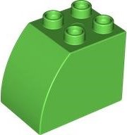 LEGO part Duplo, Brick 2 x 3 x 2 Slope Curved (11344)