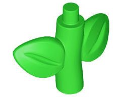 LEGO part Plant Stem / Stalk with Bar, Bar Holder, and 2 Leaves (1747)