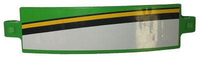 LEGO part Technic, Panel Curved 3 x 13 with White, Black and Yellow Stripes Pattern Model Right Side (Sticker) - Set 42039 (18944pb006R)