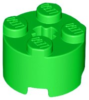 LEGO part Brick, Round 2 x 2 with Axle Hole (3941)