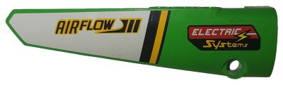 LEGO part Technic, Panel Fairing # 5 Long Smooth, Side A with 'AIRFLOW' and 'ELECTRIC Systems' Pattern (Sticker) - Set 42039 (64681pb035)