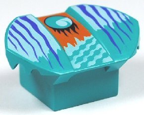 LEGO part Stein, Modifié 2 x 2 Sans Tenons, Incliné avec Ailes Évasées et Motif Loopin (30600pb05)